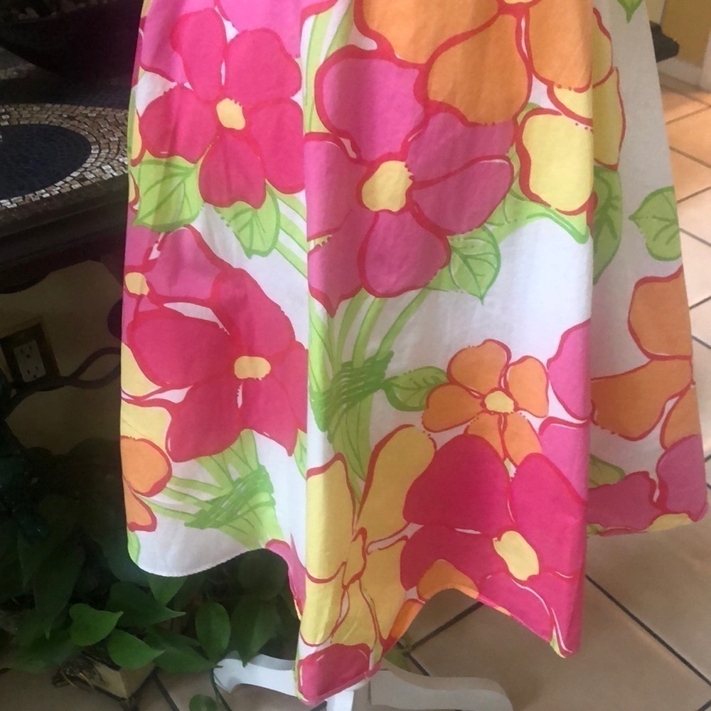 Lilly Pulitzer🚫SOLD🚫White Label Vintage Floral Midi Halter Tie A line Dress - Picture 13 of 15